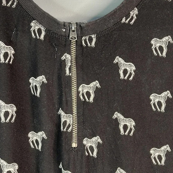ABERCROMBIE & FITCH Zebra Print Mini Tunic Dress Black White Preppy Summer S - Picture 7 of 10